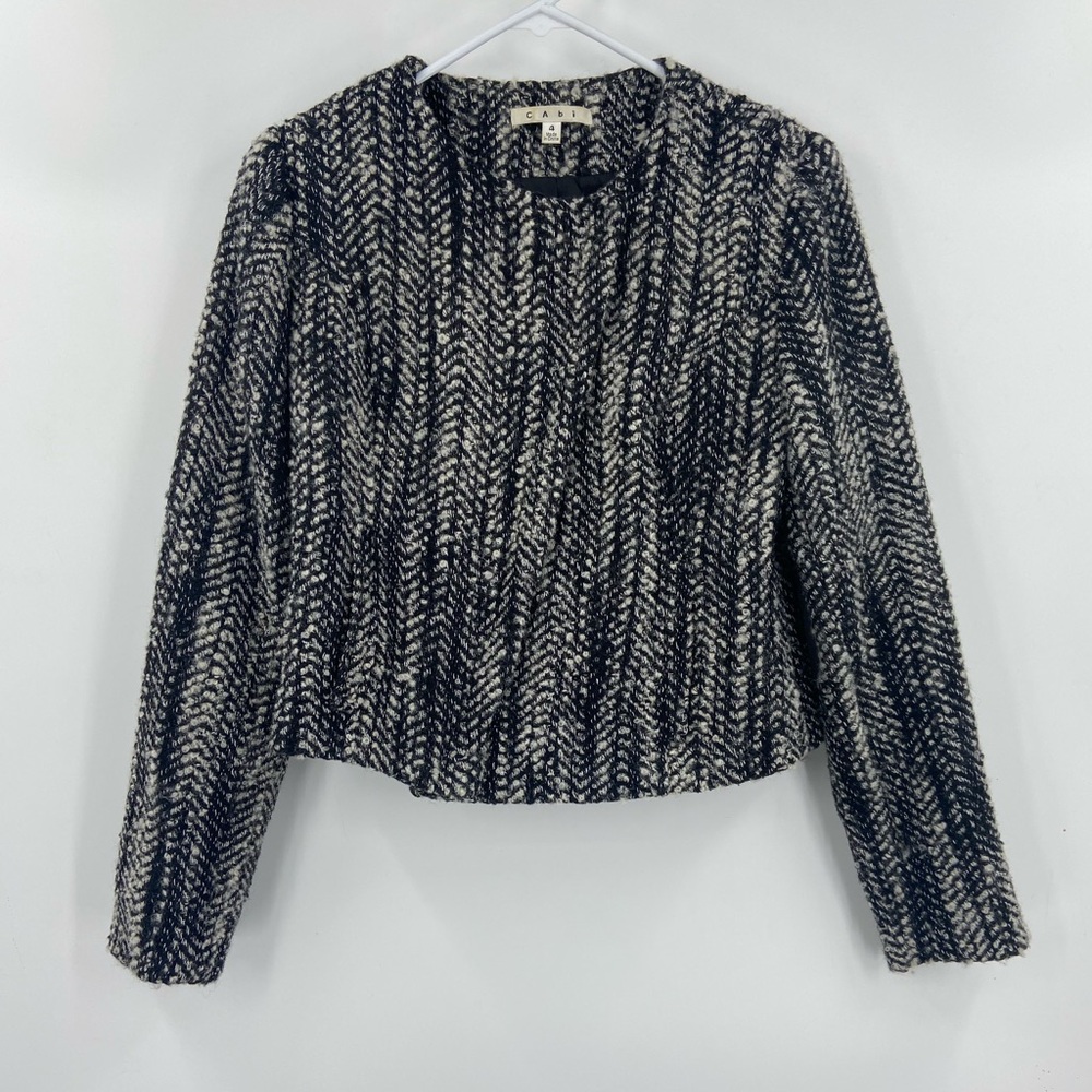 Cabi 529 Mockingbird Jacket Blazer Tweed Size 4
